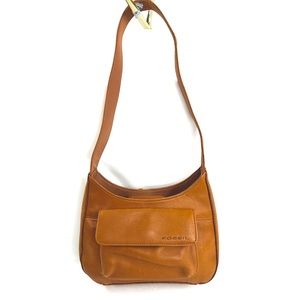 Fossil Brown Leather Small Satchel Shoulder Bag Purse Back Organizer sl8961